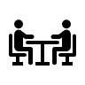 graphic of two people at table
